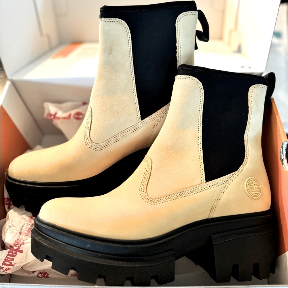 Timberland everleigh Chelsea light yellow nubuck